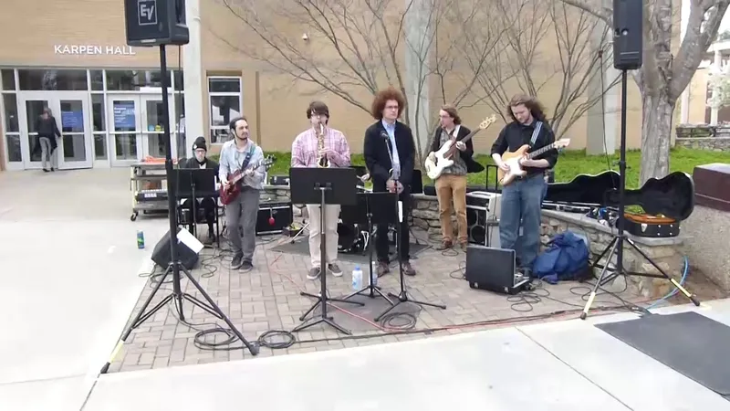 UNCA Music Students on the Quad
